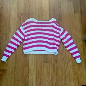 Pink and White Aeerie sweater